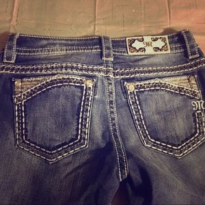 Miss Me brand blue jeans